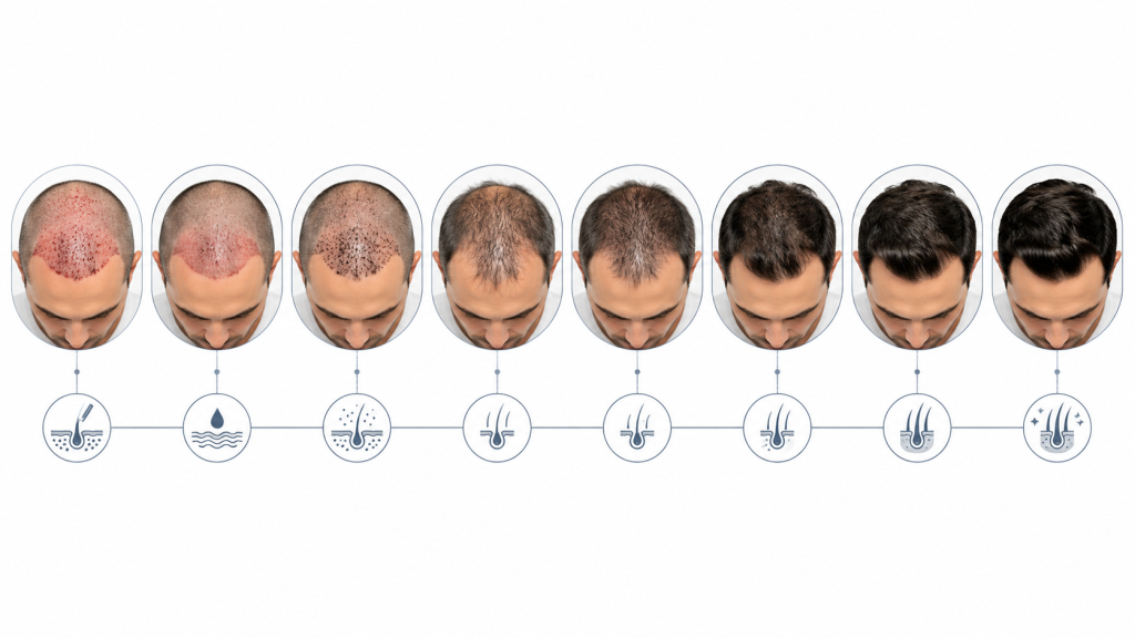 Heilungsverlauf nach einer Haartransplantation