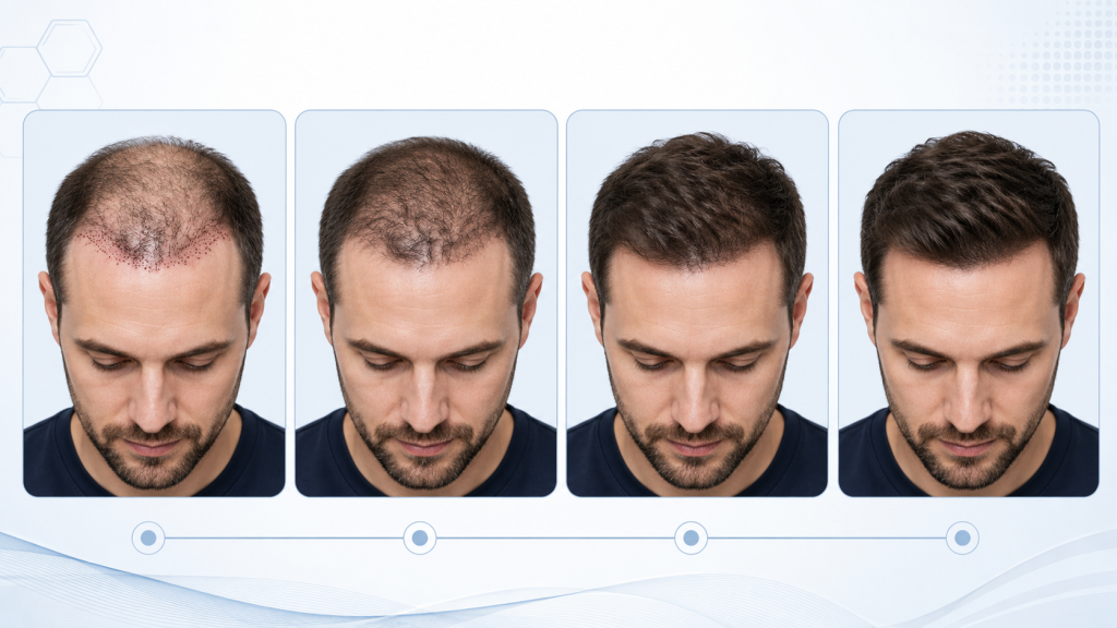 Vorher-Nachher Ergebnisse einer Haartransplantation