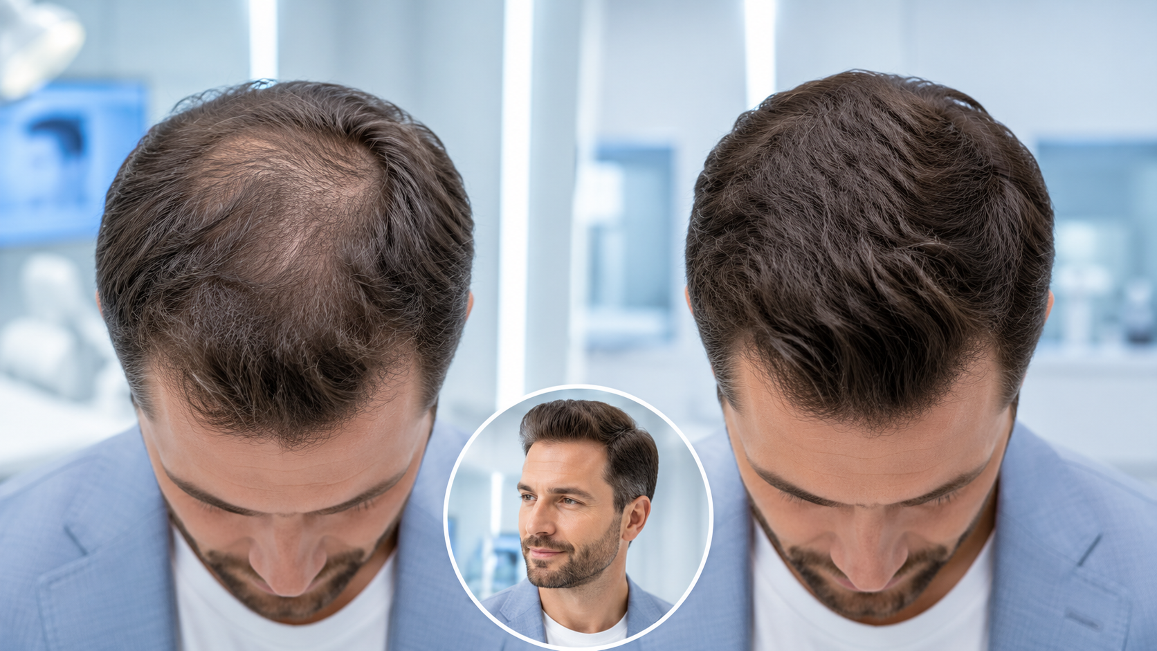 Ergebnisse der Top-Region Haartransplantation