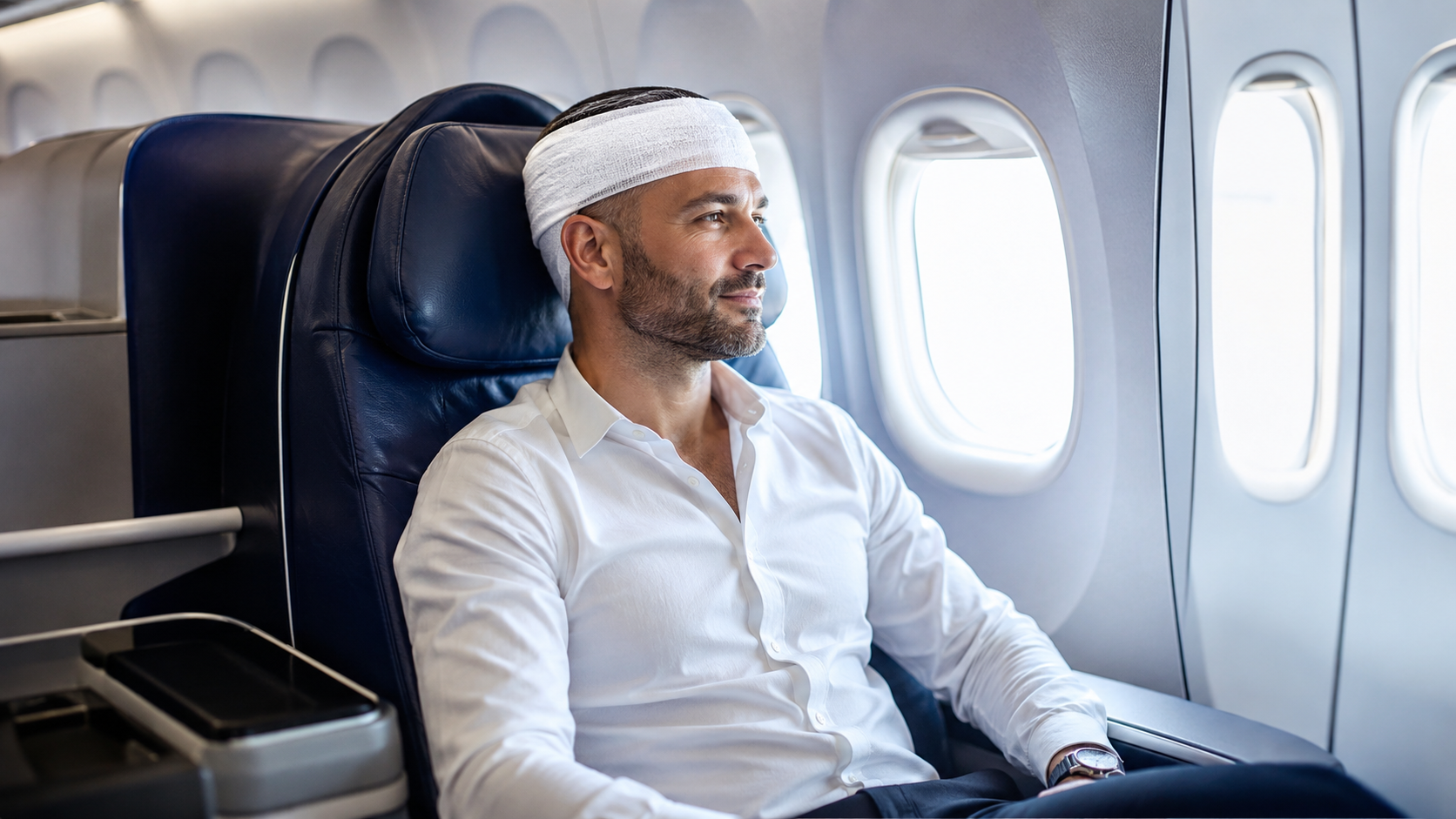 Flugreise nach einer Haartransplantation