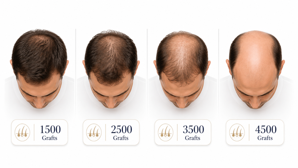 Wie viele Grafts brauche ich?