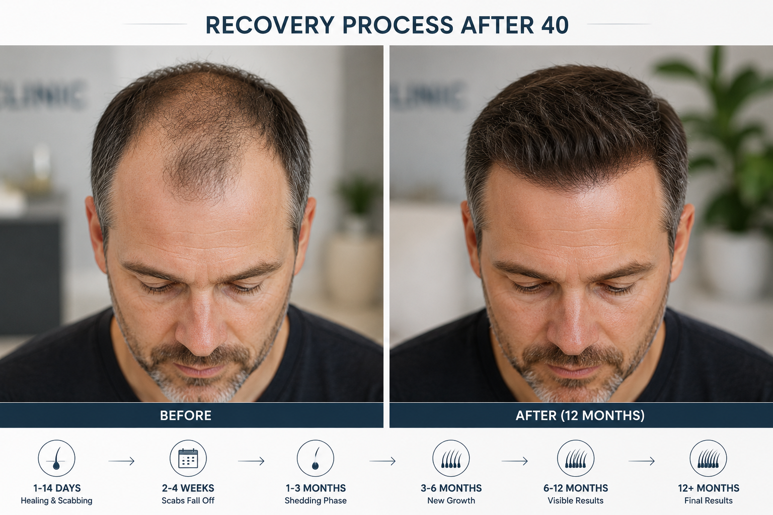 Heilungsverlauf nach einer Haartransplantation