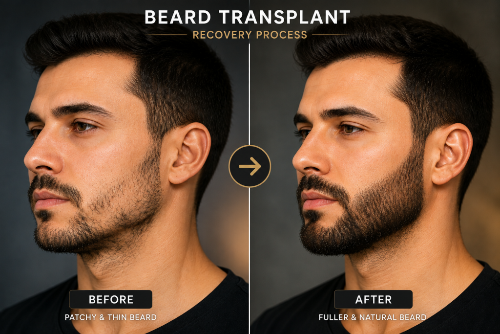 Beard and Mustache Transplant Results